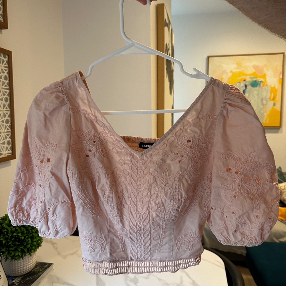 Express pink top size XS
